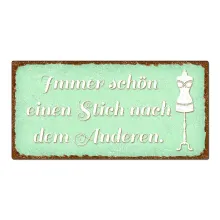 Dekoschild im Vintage Look mit Wunschtext 200 x 100mm pastellmint/braun Dekoschild im Vintage Look mit Wunschtext 200 x 100mm pastellmint/braun