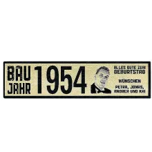 Geburtstagsschild vintage look - historisches Nummernschild Geburtstagsschild vintage look - historisches Nummernschild