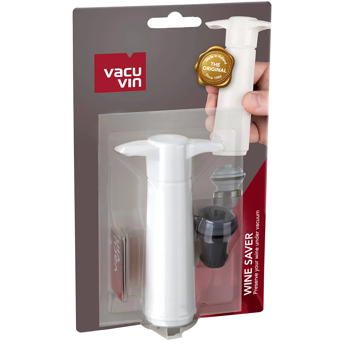 Vacu Vin Vacuum Wine Saver Wein Pumpe Verschluss - Weiß Vacu Vin Vacuum Wine Saver Wein Pumpe Verschluss - Weiß