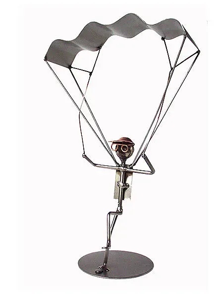 Metallmann Gleitschirmflieger / Fallschirmspringer - Wired Line Metallmann Gleitschirmflieger / Fallschirmspringer - Wired Line