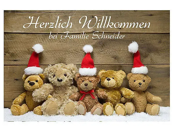 Weihnachtsdeko - Fußmatte mit niedlichen Teddybären Weihnachtsdeko - Fußmatte mit niedlichen Teddybären