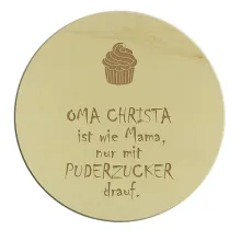 Geschenkidee für die Oma - rundes Schneidebrett Geschenkidee für die Oma - rundes Schneidebrett