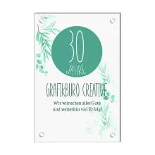 Geschenk zum Jubiläum - Schild mit Jahreszahl und Widmung Design Flower Petrol Geschenk zum Jubiläum - Schild mit Jahreszahl und Widmung Design Flower Petrol