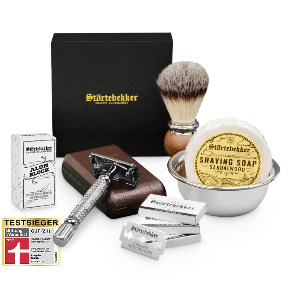 Störtebekker Rasierset - Rasierhobel %27Hamburg%27 Silber Störtebekker Rasierset - Rasierhobel %27Hamburg%27 Silber