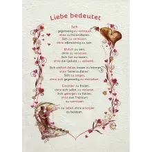 Urkunde Liebe - modern Urkunde Liebe - modern