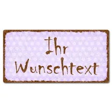 Retro Schild mit Polka Dots 200 x 100mm Polka Dots pastellviolett Retro Schild mit Polka Dots 200 x 100mm Polka Dots pastellviolett
