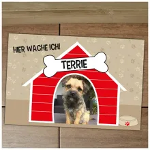 Fußmatte Hundehütte mit Name und Foto von Ihrem treuen Freund Fußmatte Hundehütte mit Name und Foto von Ihrem treuen Freund