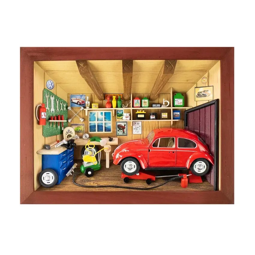 3D-Wandbild Autowerkstatt 3D-Wandbild Autowerkstatt