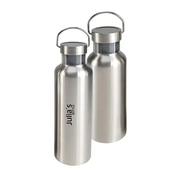 Edelstahl-Trinkflasche mit individueller Gravur Edelstahl-Trinkflasche mit individueller Gravur