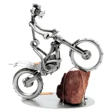 Schraubenmännchen mit Trial Motorrad Schraubenmännchen mit Trial Motorrad
