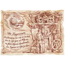 Zunftbild Ingenieure auf Antikpapier im A4-Format Zunftbild Ingenieure auf Antikpapier im A4-Format