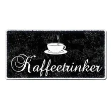 Black Vintage Blechschild im Format 300 x 150 mm schwarz Black Vintage Blechschild im Format 300 x 150 mm schwarz