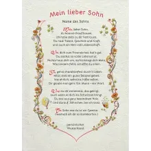 Auszeichnung für den Sohn mit personalisiertem Wunschtext Auszeichnung für den Sohn mit personalisiertem Wunschtext