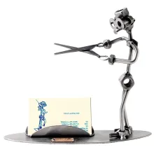 Schraubenmann - Friseur mit Visitenkartenfach Schraubenmann - Friseur mit Visitenkartenfach