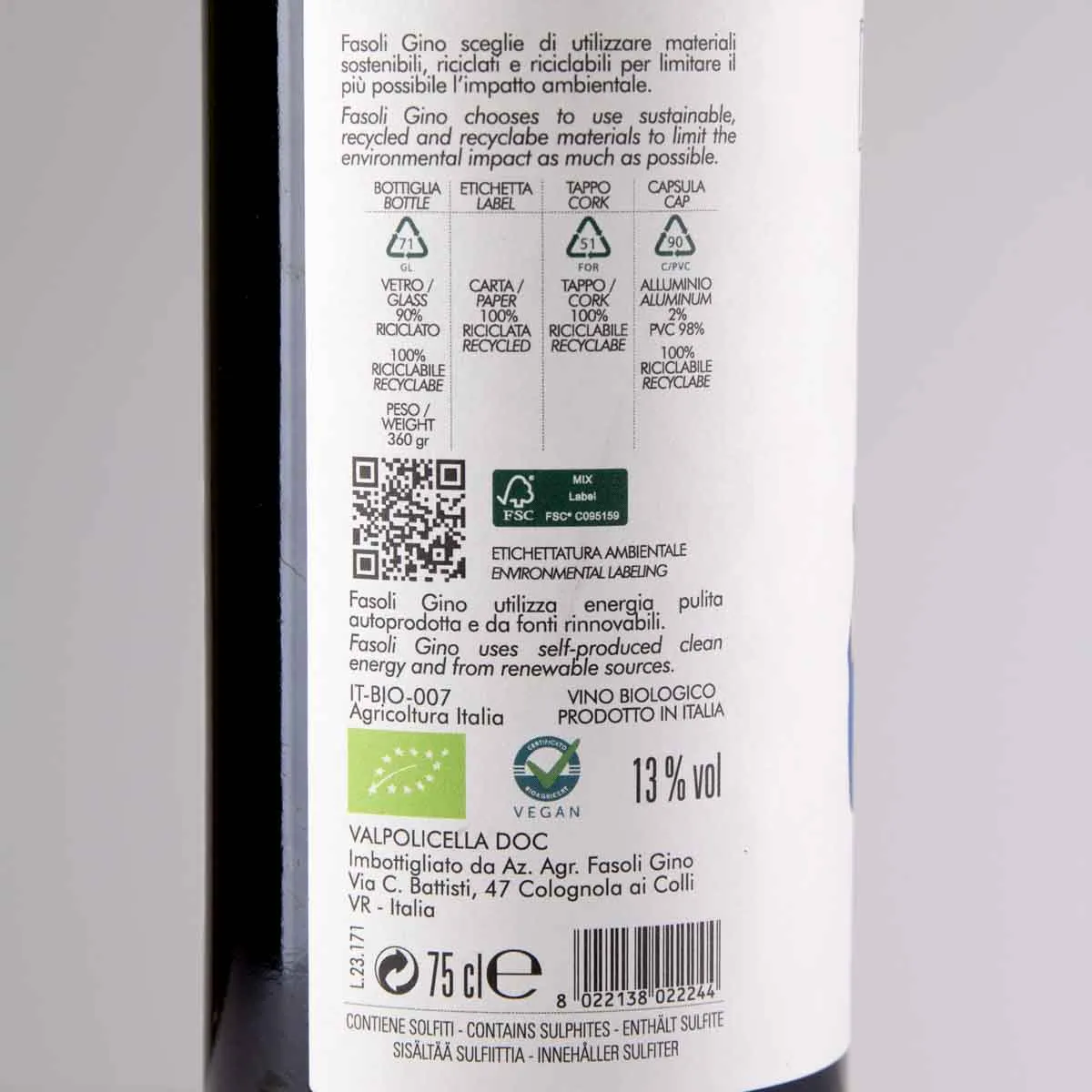 Fasoli Gino Corte del Pozzo Valpolicella DOC – Bild 2