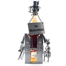 Flaschenhalter für Likör oder Schnaps - Schraubenmännchen Jäger Flaschenhalter für Likör oder Schnaps - Schraubenmännchen Jäger