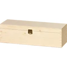 1er Holzkassette mit Scharnier natur ohne Inhalt 1er Holzkassette mit Scharnier natur ohne Inhalt