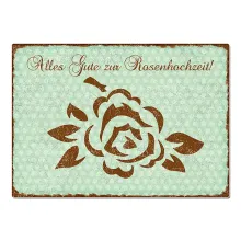 Geschenk zur Rosenhochzeit - Schild A4 Geschenk zur Rosenhochzeit - Schild A4