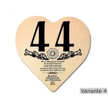 Herz Holzschild mit Wunschtext Geschenk zum 44. Geburtstag Herz Holzschild mit Wunschtext Geschenk zum 44. Geburtstag