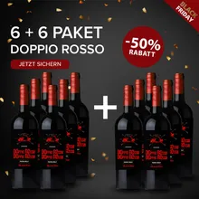 Doppio Rosso BLACK WEEK Doppio Rosso Primitivo/Merlot 6 + 6 Paket Doppio Rosso BLACK WEEK Doppio Rosso Primitivo/Merlot 6 + 6 Paket