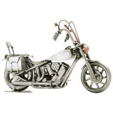 Metallfahrzeug Motorrad mit Satteltasche Metallfahrzeug Motorrad mit Satteltasche