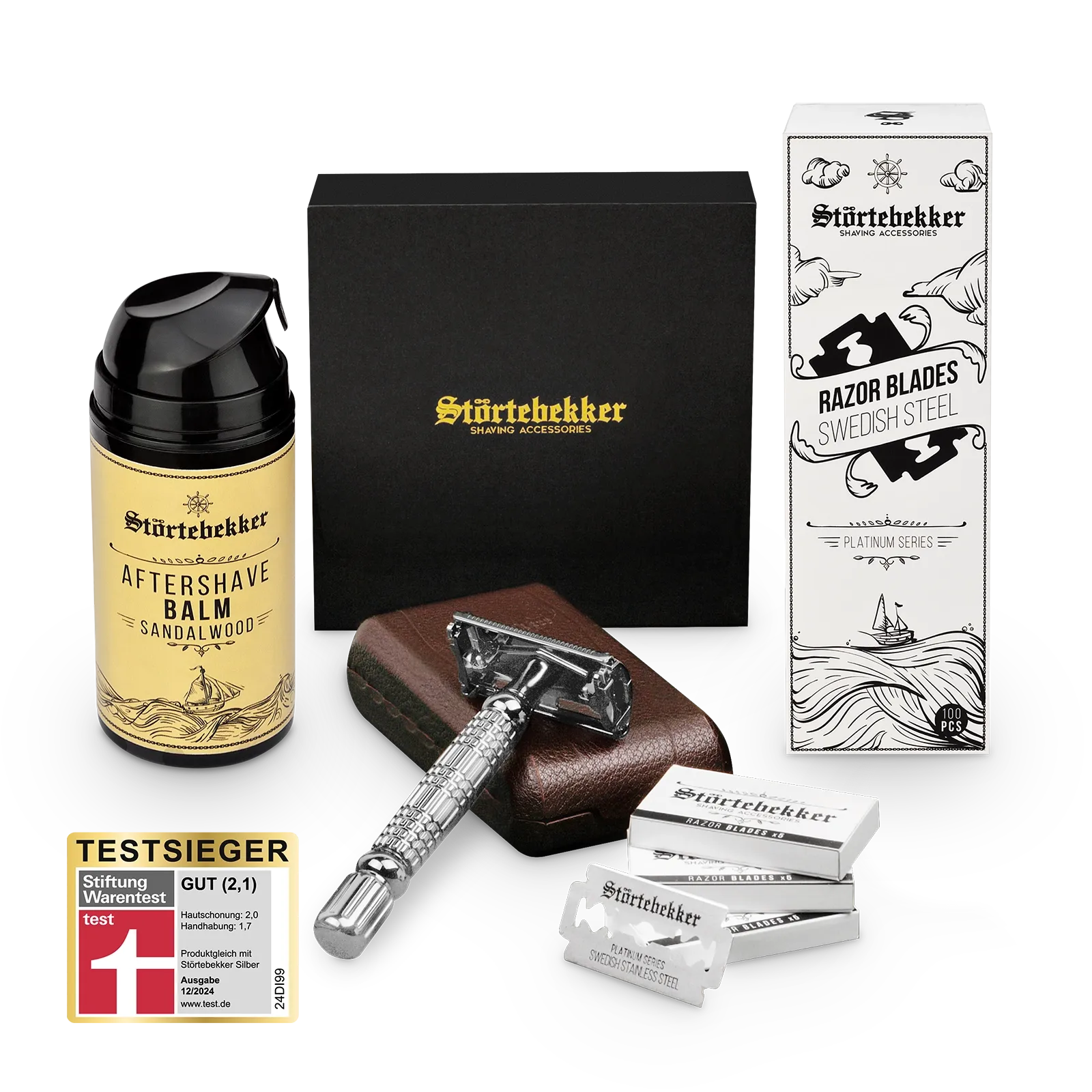 Störtebekker Anti Hautirritationen Set - Rasierhobel %27Hamburg%27 Silber Störtebekker Anti Hautirritationen Set - Rasierhobel %27Hamburg%27 Silber