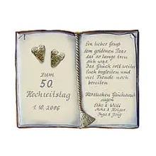 Artelithschild als Buch für Ehrungen und besondere Anlässe Größe: 27x22 cm Artelithschild als Buch für Ehrungen und besondere Anlässe Größe: 27x22 cm
