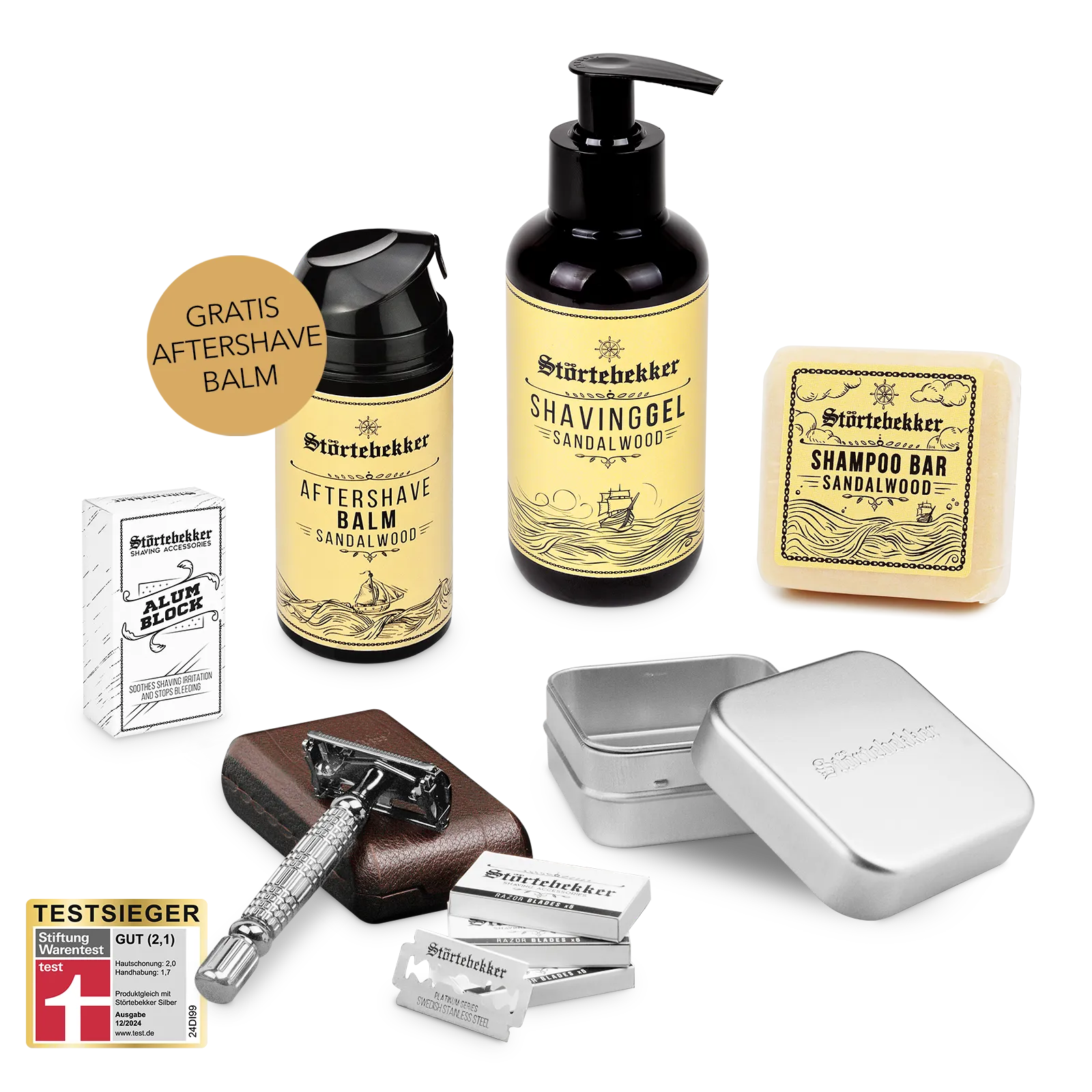 Störtebekker Shower & Shave Essential Set - Rasierhobel %27Hamburg%27 Silber Störtebekker Shower & Shave Essential Set - Rasierhobel %27Hamburg%27 Silber