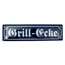 Emailleschild Grillecke Emailleschild Grillecke