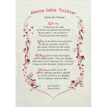 Auszeichnung für die liebe Tochter - modern Auszeichnung für die liebe Tochter - modern