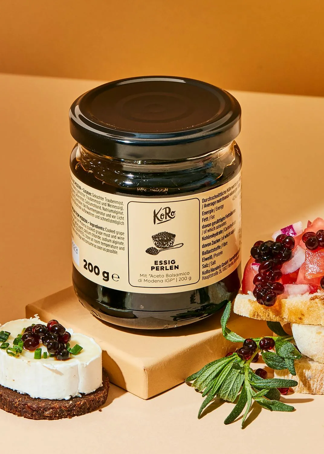 Essig Perlen mit "Aceto Balsamico di Modena I.G.P." 200 g Essig Perlen mit "Aceto Balsamico di Modena I.G.P." 200 g