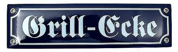 Emailleschild Grillecke Emailleschild Grillecke
