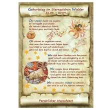 Urkunde zum Geburtstag - Sternzeichen Widder Urkunde zum Geburtstag - Sternzeichen Widder