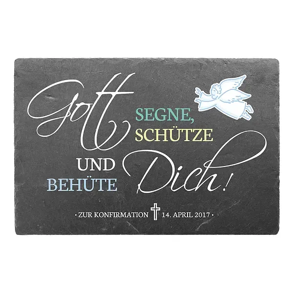 Geschenk zur Konfirmation - Schieferschild 30 x 20 cm Geschenk zur Konfirmation - Schieferschild 30 x 20 cm