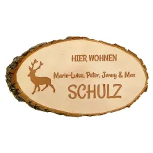 Holzschild mit persönlichem Wunschtext Holzschild mit persönlichem Wunschtext
