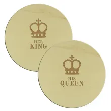 Schneidebrett His Queen und Her King 2-Set Schneidebrett His Queen und Her King 2-Set
