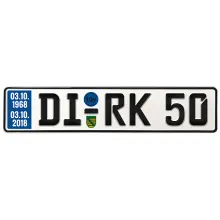 Geschenk zum 50. Geburtstag - Schild mit TÜV Geschenk zum 50. Geburtstag - Schild mit TÜV