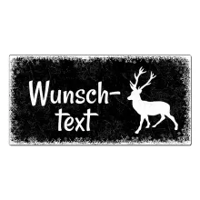 Schild mit Hirsch - viele weitere Symbole zur Auswahl - Farbe schwarz - Format 20 x 10 cm Schild mit Hirsch - viele weitere Symbole zur Auswahl - Farbe schwarz - Format 20 x 10 cm