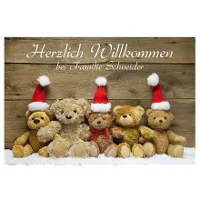 Weihnachtsdeko - Fußmatte mit niedlichen Teddybären Weihnachtsdeko - Fußmatte mit niedlichen Teddybären