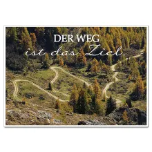 Schild mit Spruch "Der Weg ist das Ziel" - A4 Schild mit Spruch "Der Weg ist das Ziel" - A4