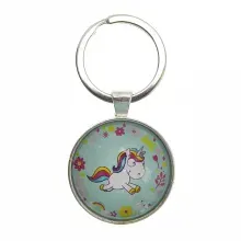 Schlüsselanhänger mit laufendem Einhorn mint Schlüsselanhänger mit laufendem Einhorn mint