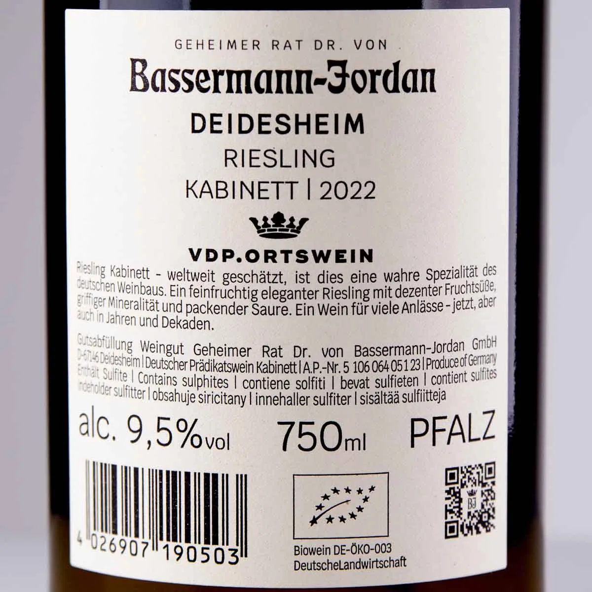 Bassermann-Jordan Deidesheim Riesling Kabinett – Bild 2