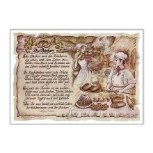 Zunftbild Bäcker auf Antikpapier im A4-Format Zunftbild Bäcker auf Antikpapier im A4-Format