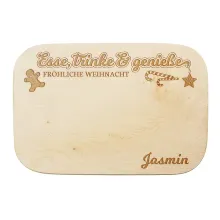 Geschenk zu Weihnachten Schneidebrett mit Namensgravur Geschenk zu Weihnachten Schneidebrett mit Namensgravur