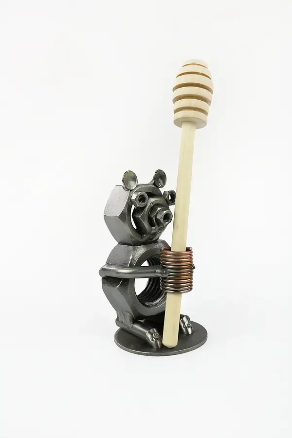 Metallfigur Bärchen als Stiftehalter Metallfigur Bärchen als Stiftehalter