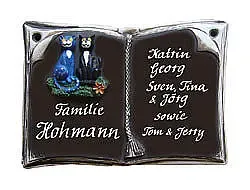 Buch als Keramikschild zu Ehrungen und besondere Anlässen - Größe: 20x14 cm Buch als Keramikschild zu Ehrungen und besondere Anlässen - Größe: 20x14 cm