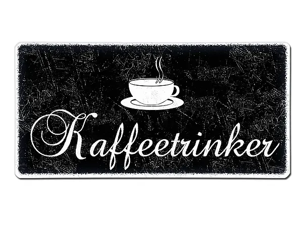 Black Vintage Blechschild im Format 300 x 150 mm schwarz Black Vintage Blechschild im Format 300 x 150 mm schwarz