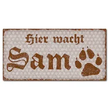 Dekoschild im Retro Look mit Polka Dots 300 x 150mm Polka Dots taupe Dekoschild im Retro Look mit Polka Dots 300 x 150mm Polka Dots taupe
