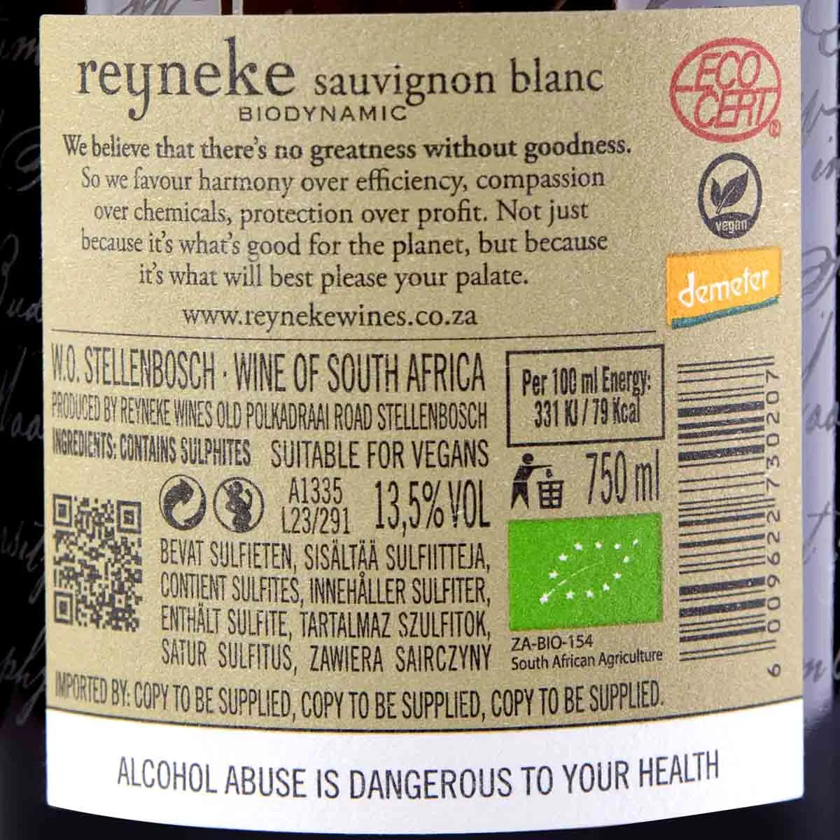 Reyneke Biodynamic Sauvignon Blanc – Bild 2