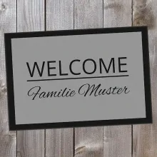Fußmatte "Welcome" mit Name 60 x 40 cm Fußmatte "Welcome" mit Name 60 x 40 cm